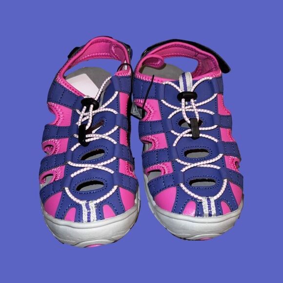 NWT Khombu Purple & Pink Jenny Sandal Big Girls Size 4 - Picture 2 of 5